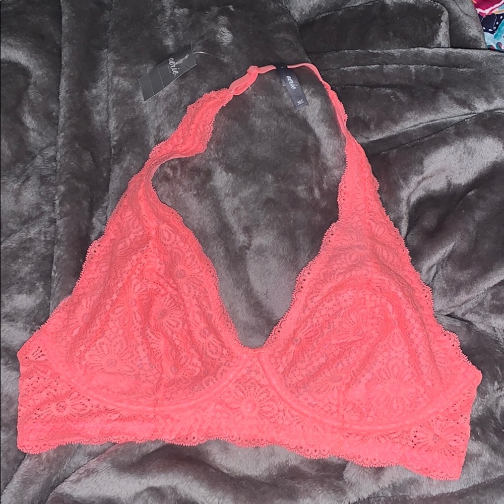 Hot Pink Halter Happy Unlined Bra 36C